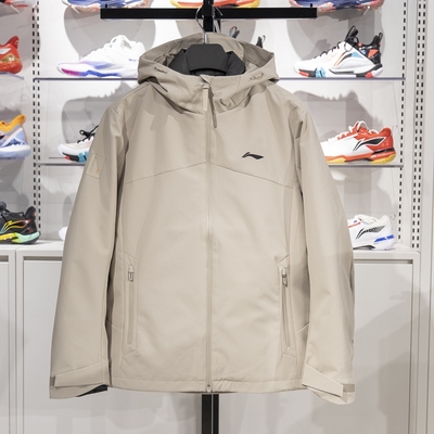 李宁冲锋衣男24冬新款可拆卸三合一羽绒内胆轻薄防风外套AWBU029