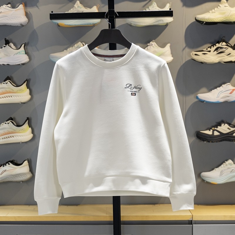 李宁吸汗舒适宽松卫衣女款2026春季新款运动休闲百搭舒适无帽套头