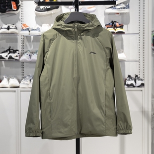 李宁运动风衣外套男款 加绒夹克运动服AFDV081 2025跑步防泼水春季