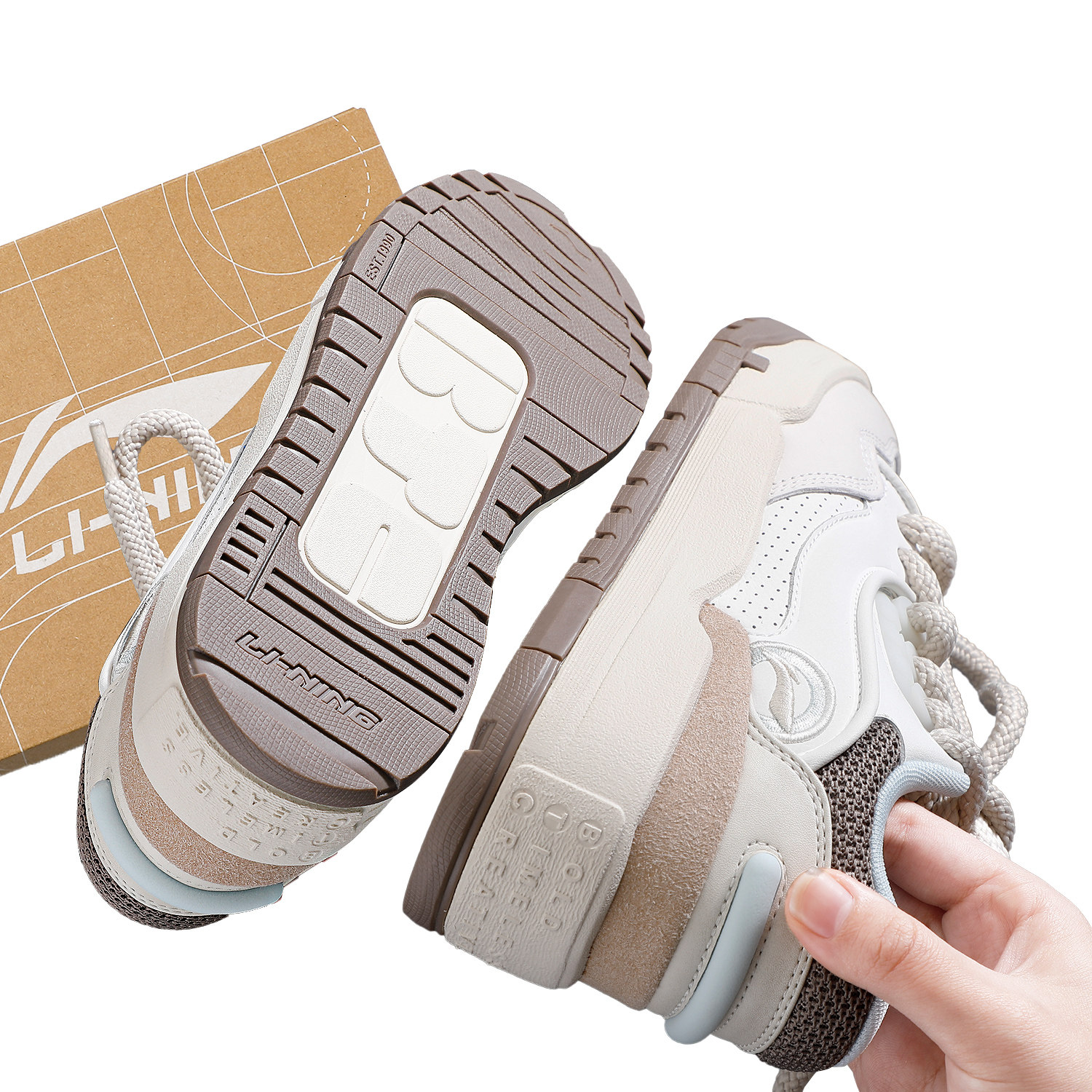 李宁001 BTC MEGA舒适软弹经典休闲鞋女款2025冬季新款运动板鞋子,运动鞋new,板鞋,淘宝优惠券,粉丝福利购,淘宝优惠卷