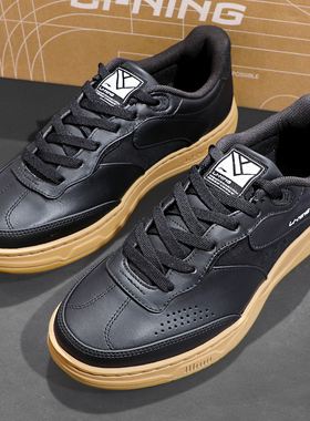 李宁男款舒适软弹板鞋经典休闲鞋2025冬季新款和光百搭软底运动鞋