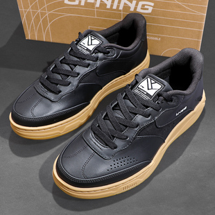 李宁男款舒适软弹板鞋经典休闲鞋2025冬季新款和光百搭软底运动鞋