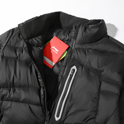 李宁户外CF溯｜反光防泼水鹅绒短羽绒服男款2025冬季新款保暖外套