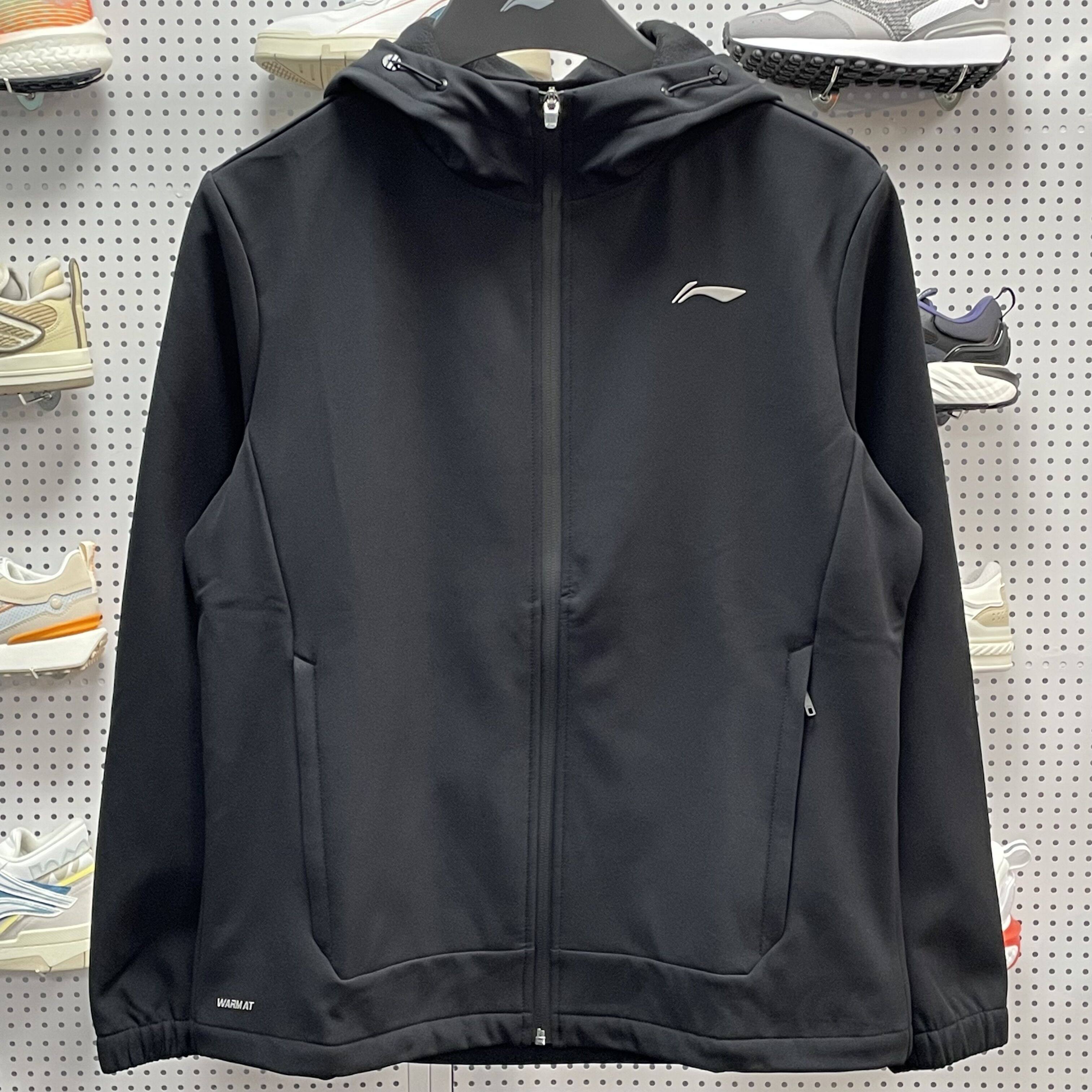 LI NING JACKET 남자 2022 겨울 새로운 피트니스 시리즈 플러시 따뜻한 후드 스포츠 윈드 브레이커 AFDSA01