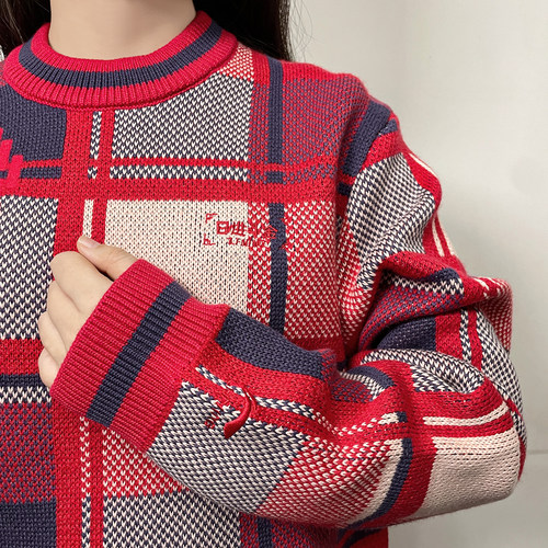 李宁2025冬新款舒适套头无帽编织衫男子日进斗金系列时尚百搭毛衣