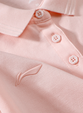 李宁半袖2025春季新品健身宽松女子翻领百搭短袖POLO衫T恤APLU198