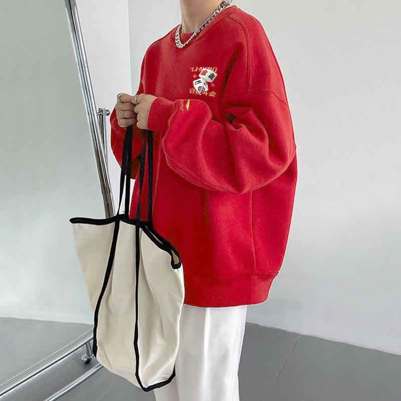 李宁卫衣男女款2025春季新款红色新年款日进斗金无帽外套AWDV165