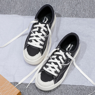 男鞋 时尚 2025夏季 耐磨防滑轻便帆布鞋 低帮AGCV065 新款 李宁休闲鞋