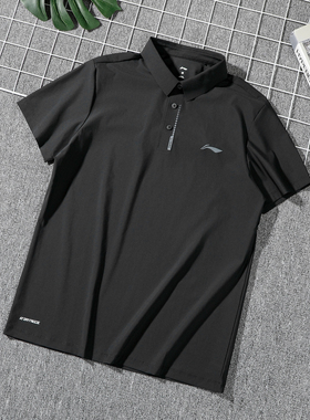 李宁短袖男2025夏季新款时尚速干宽松透气翻领百搭POLO衫APLV283