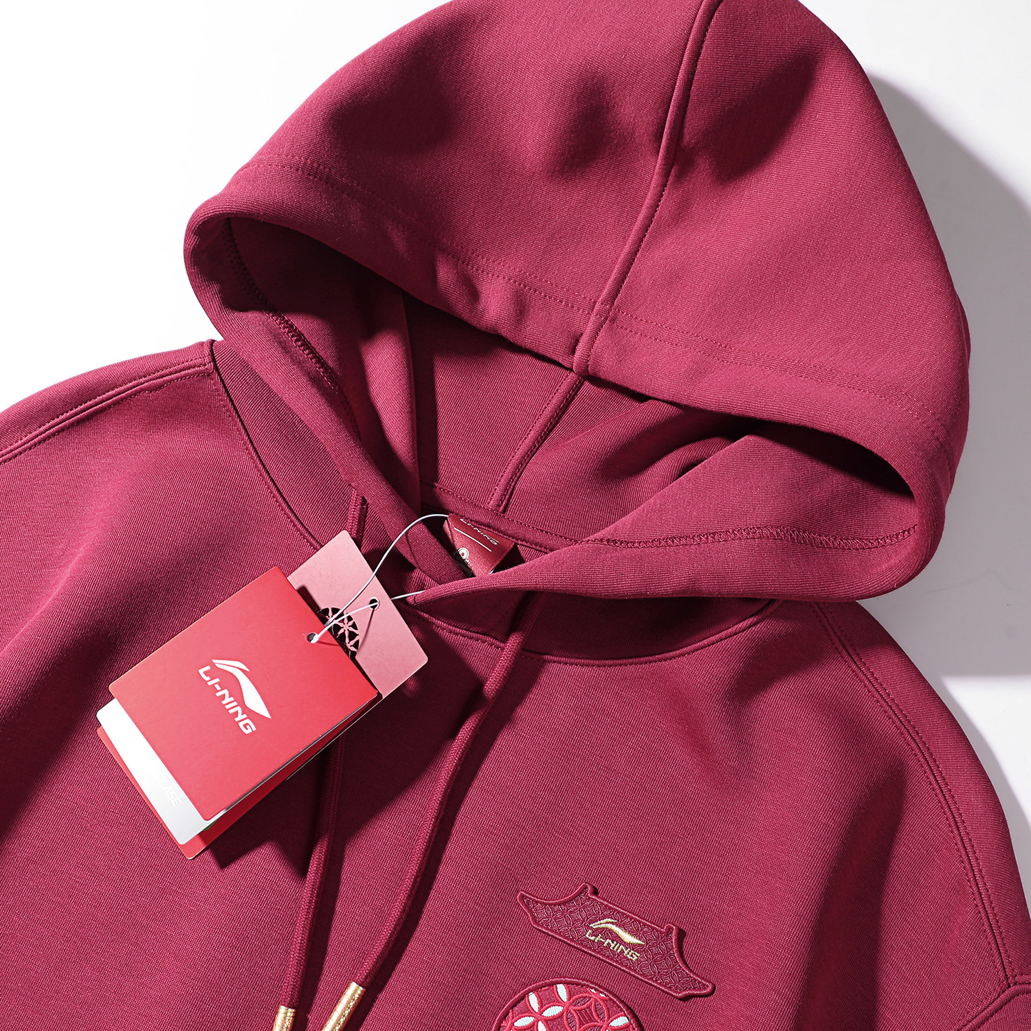 李宁故宫联名宽松连帽卫衣男女2026春季新款红色新年款本命年套头