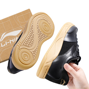 李宁男款舒适软弹板鞋经典休闲鞋2025冬季新款和光百搭软底运动鞋