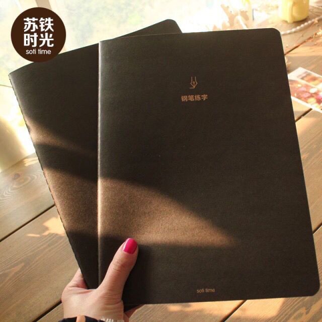 古风苏铁时光16K钢笔练字本 学生田字格练习本子硬笔书法写字本