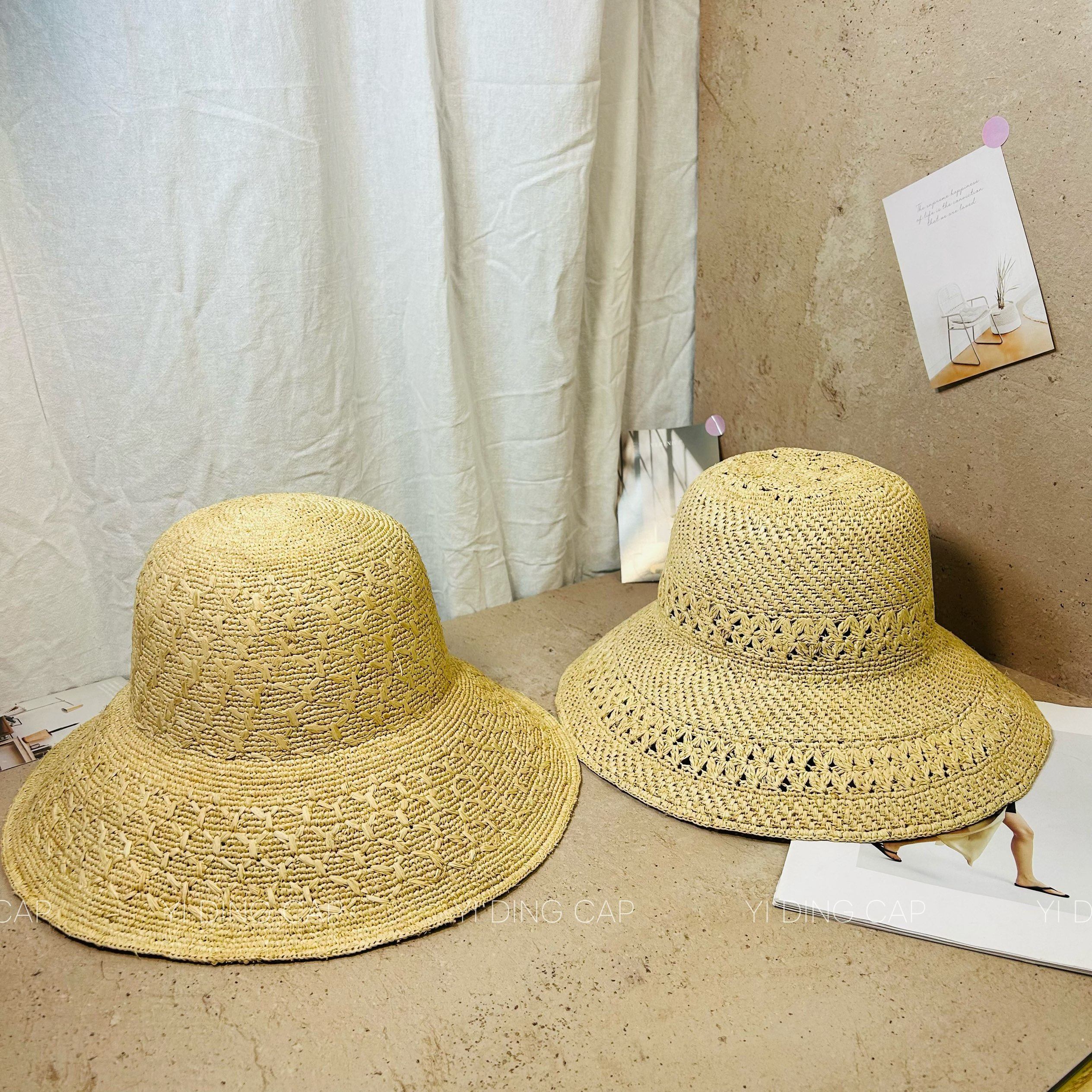 拉菲草重工钩针编织镂空大檐渔夫帽女遮阳防晒显脸小盆帽海边草帽,服饰配件/皮带/帽子/围巾,帽子,淘宝优惠券,粉丝福利购,淘宝优惠卷