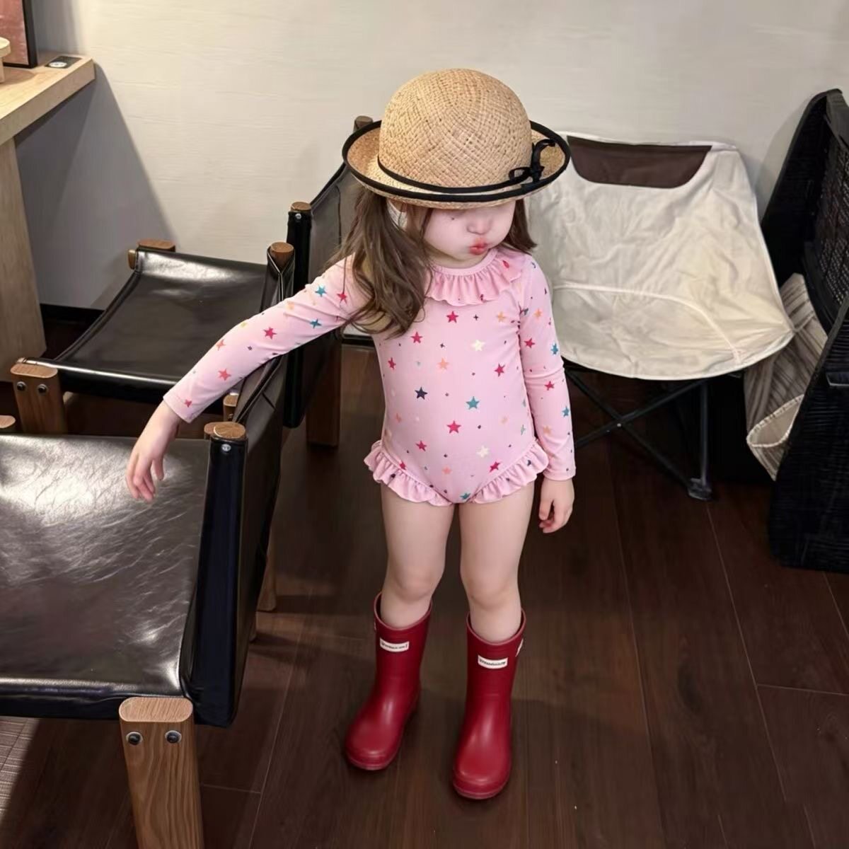 女童连体泳衣儿童2026新款宝宝沙滩温泉女孩速干游泳衣防晒衣服