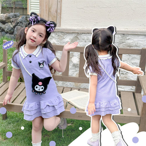 库洛米POLO连衣裙甜美女童夏季