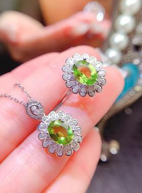 天然蓝托帕石戒指925银镶嵌