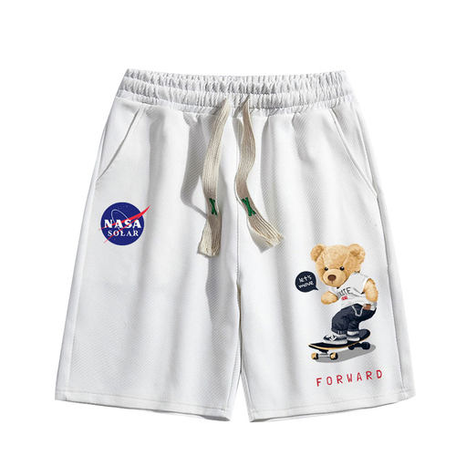 NASA联名款休闲小熊印花短裤