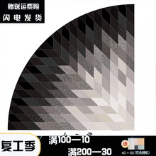 扇形墙角地毯北欧现代简约异形三角形地毯客厅卧室玄关地垫可水洗