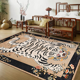 游牧民族风藏族老虎地毯客厅2025新款中古风高级感卧室满铺地垫