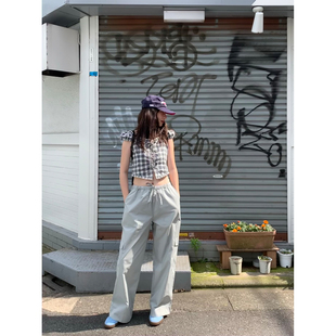 STUDIO 裤 2024SS 两色松紧腰系带休闲工装 折扣7折 Tetu