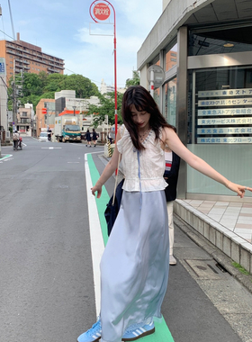 Tetu STUDIO 2024SS【折扣8折】 三色日本进口醋酸刺绣A字半身裙