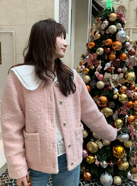 Tetu STUDIO【折扣75折】随性插肩袖阔型上衣复古小香风圆领外套