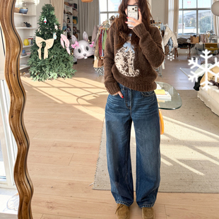 深蓝弯刀牛仔裤 Tetu 特殊洗水工艺 2025SS STUDIO