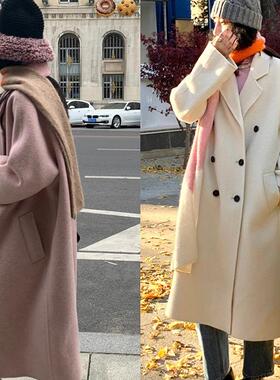 Têtu STUDIO【折扣5折】摩登女孩 羊驼毛双面呢弧形袖双排扣大衣