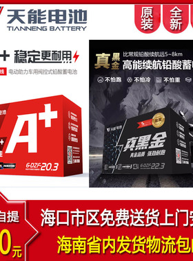 天能电池黑金电池铅酸电池原装天能真黑金电池48V60V72V20AH32AH