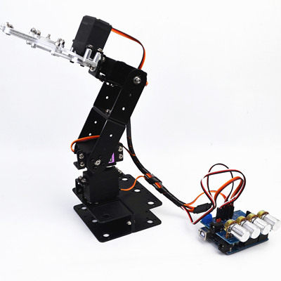 4dof拼装铝合金四自由机械手臂 DIY机器人 arduino 套件