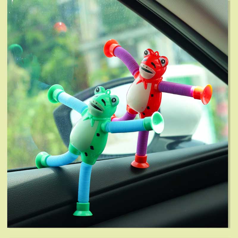 发光百变青蛙伸缩管玩具