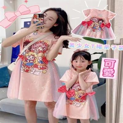 不一样的亲子装夏季连衣裙炸街母女装短袖裙子风宝宝洋气休闲