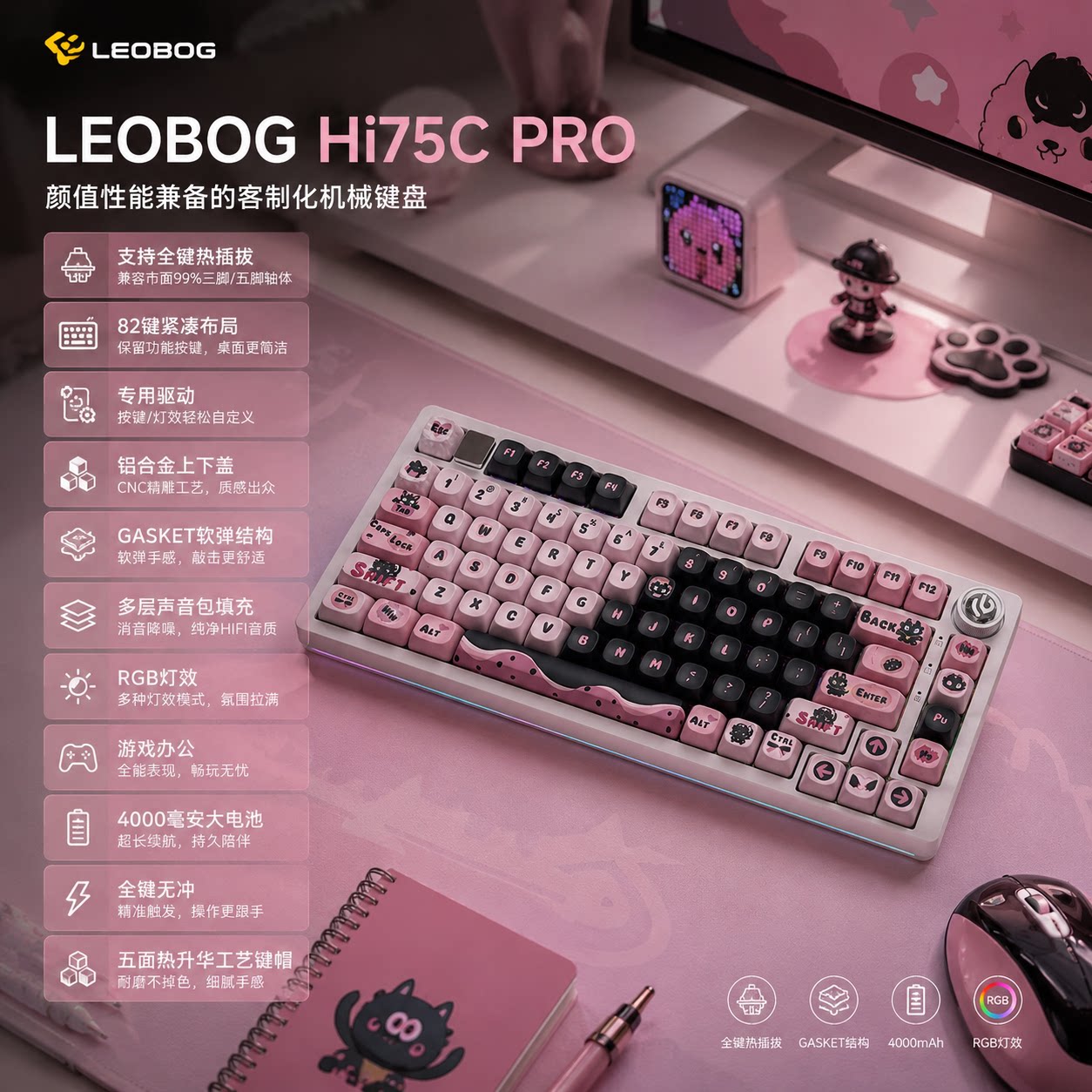 LEOBOGHi75CPRO客制化机械键盘图片