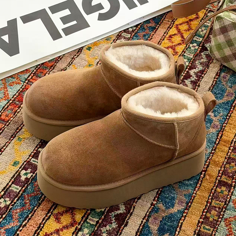 诗歌兰加绒绒雪地靴厚底保暖