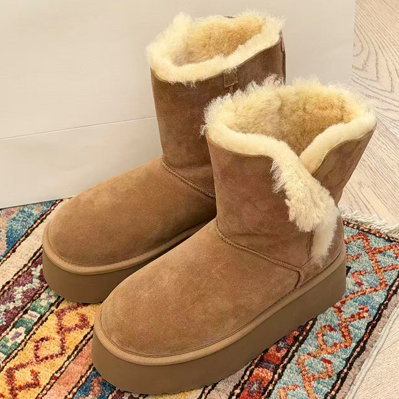 诗歌兰厚底雪地靴女2025冬季