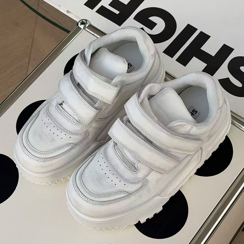 诗歌兰魔术贴小白鞋女2026早春新款时尚百搭真皮厚底增高休闲板鞋,女鞋,时尚休闲鞋,淘宝优惠券,粉丝福利购,淘宝优惠卷