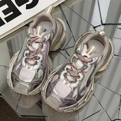 诗歌兰真皮厚底增高老爹鞋女款