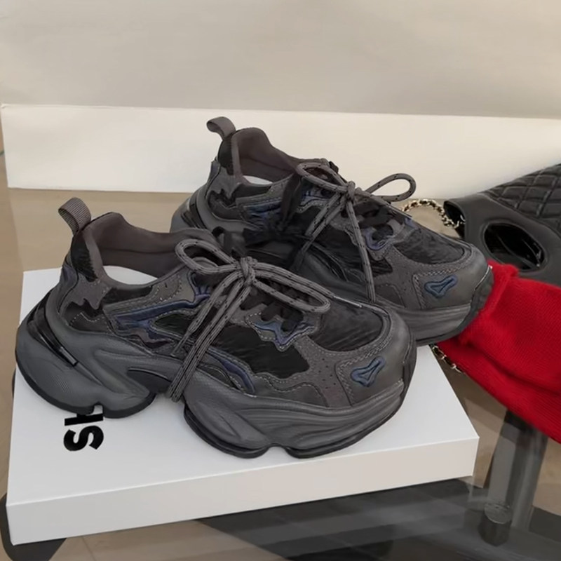 诗歌兰厚底老爹鞋女2026早春新款真皮时尚百搭增高舒适运动休闲鞋,女鞋,老爹鞋,淘宝优惠券,粉丝福利购,淘宝优惠卷