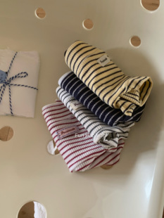 穿不厌～日杂复古色小布标 条纹内裤女 包臀舒适 中腰棉裆