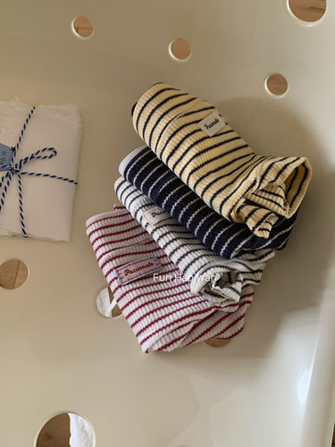 穿不厌～日杂复古色小布标 条纹内裤女 包臀舒适 中腰棉裆