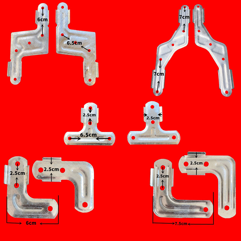 厚度1.5毫米晾衣架配件L片摆地摊矮货架S片T字镀锌固定连接五金件