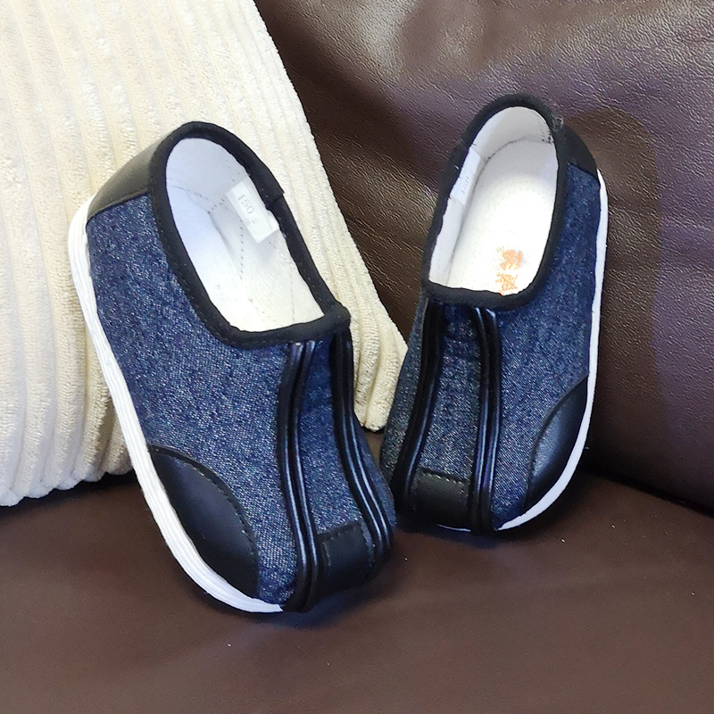 内联升童鞋春秋布底牛仔