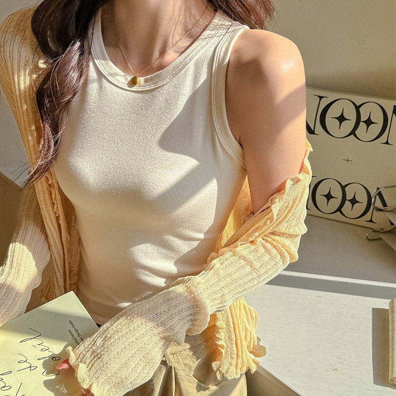 白色吊带背心女内搭莫代尔夏季可外穿修身显瘦辣妹无袖打底小上衣