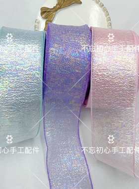 幻彩泡泡纱diy手工蝴蝶结发饰