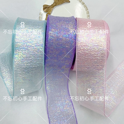 幻彩泡泡纱diy手工蝴蝶结发饰