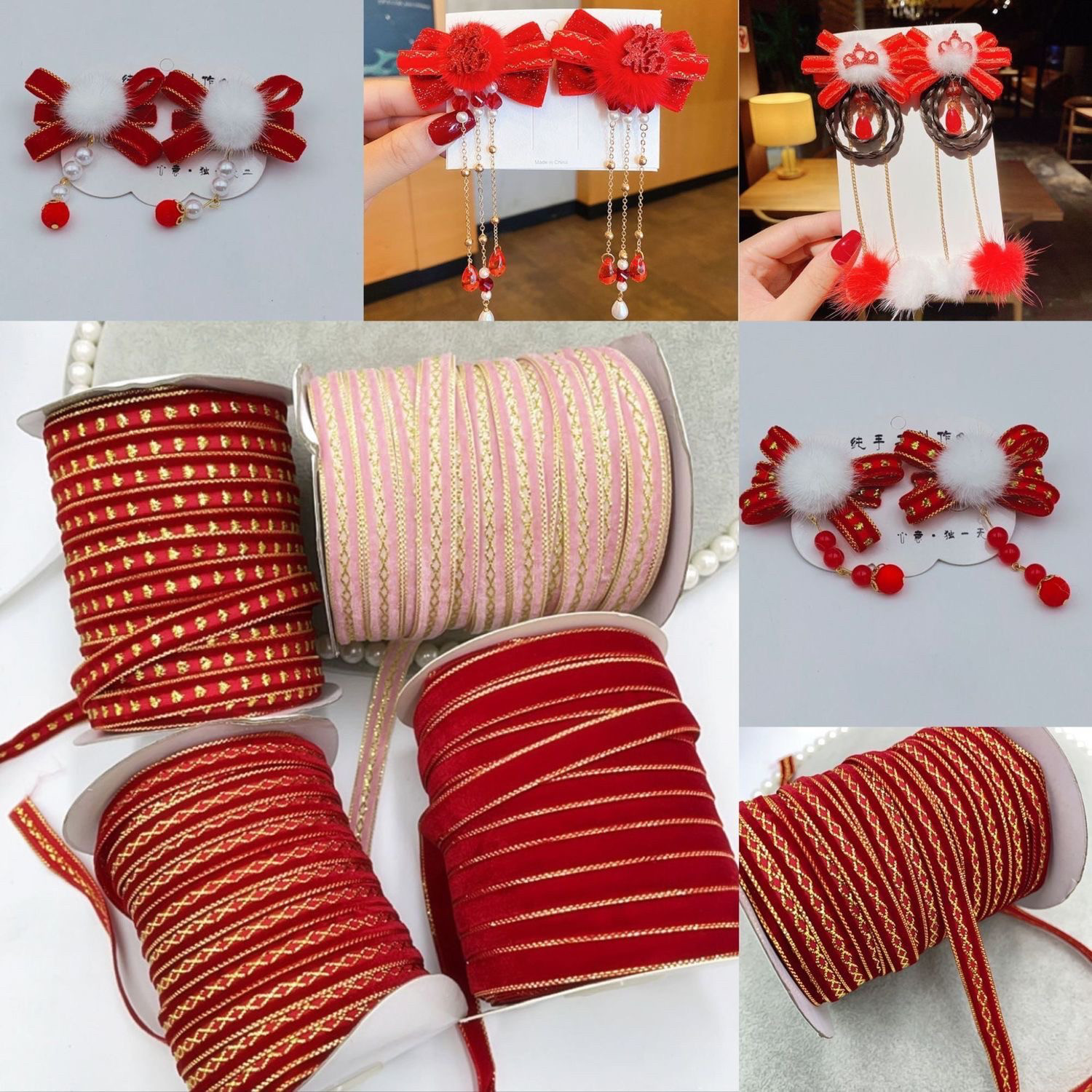 50码1CM金边单面夹金丝彩葱植绒带天鹅绒丝带diy古风对夹织带材料,饰品/流行首饰/时尚饰品新,其他DIY饰品配件,淘宝优惠券,粉丝福利购,淘宝优惠卷