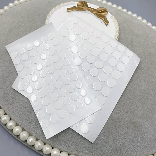 0.8/1cm圆形亚克力透明无痕双面胶贴DIY手工材料配件摆件固定贴