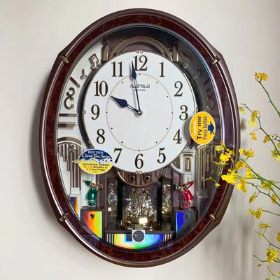 客厅卧室挂钟RHYTHM音乐报时