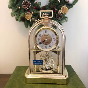 丽声RHYTHM座钟欧式 768 客厅办公室卧室水晶旋转钟摆4SG744
