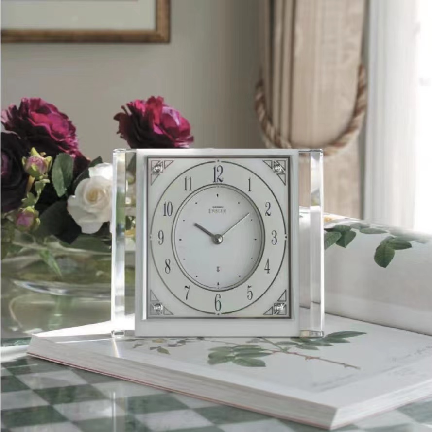 SEIHO座钟双层玻璃大理石